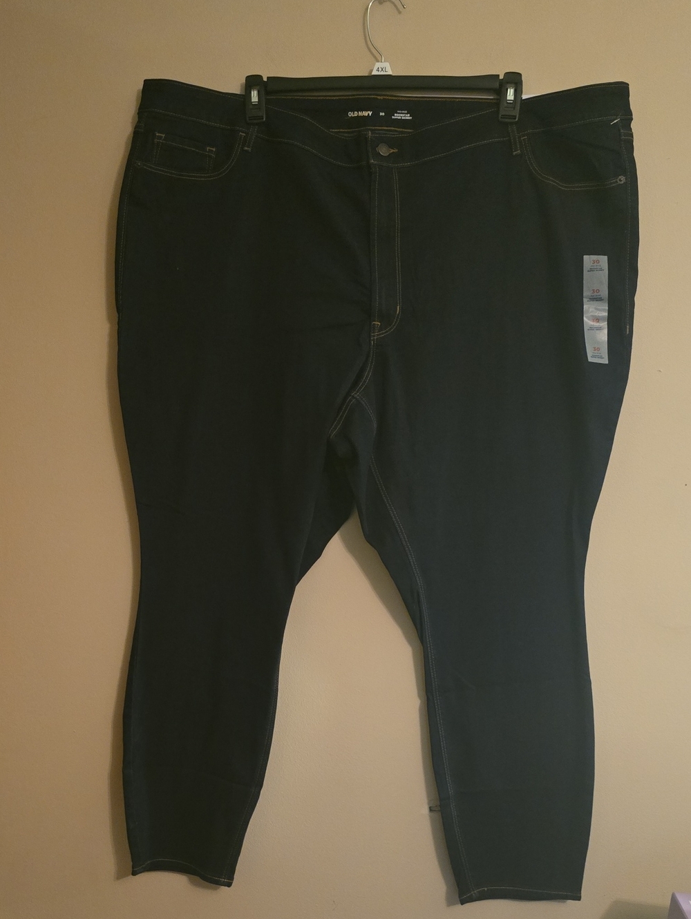 New Old Navy Women's Size 30 Dark Wash Mid-rise Rockstar Super Skinny Jeans